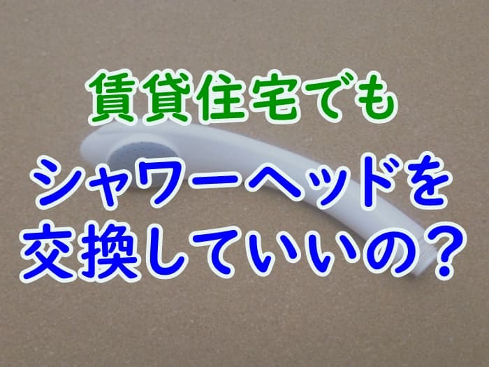 賃貸物件の自宅でシャワーヘッドを交換しても良い 方法を解説 プロパンガスの教科書