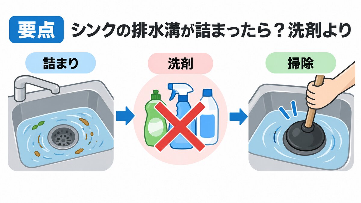 ラバーカップの使い方（密着→押し引き→水の流れを確認）