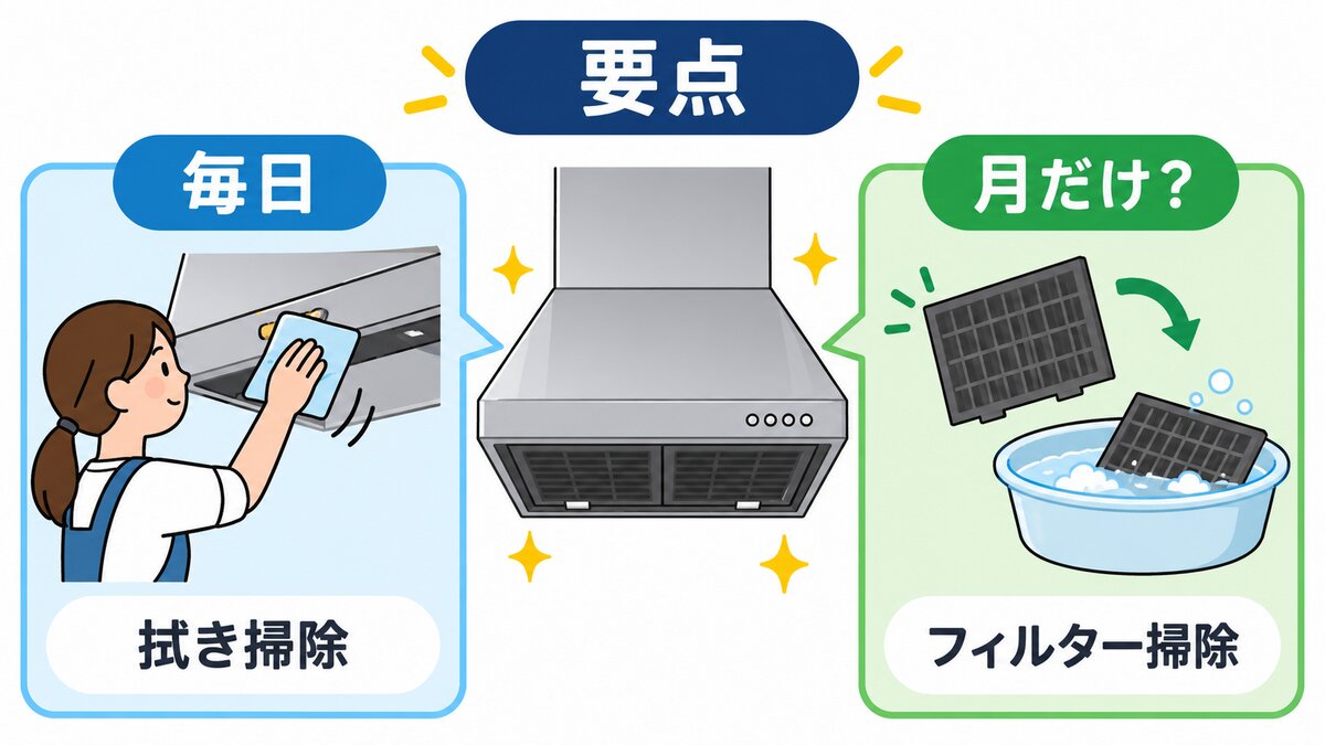 小さな手入れのルーチン（追い運転・月1点検・深掃除）