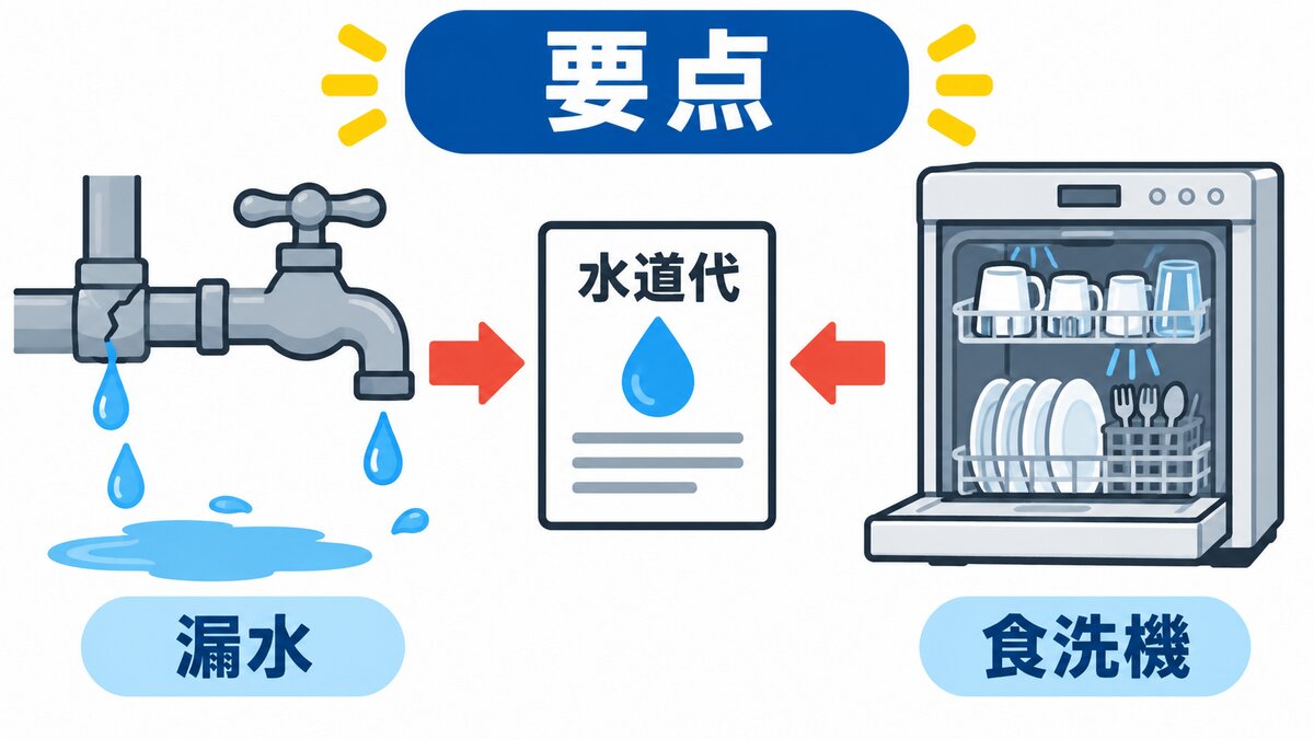 漏水チェック3手順（蛇口全閉・パイロット確認・回るなら水道局へ）
