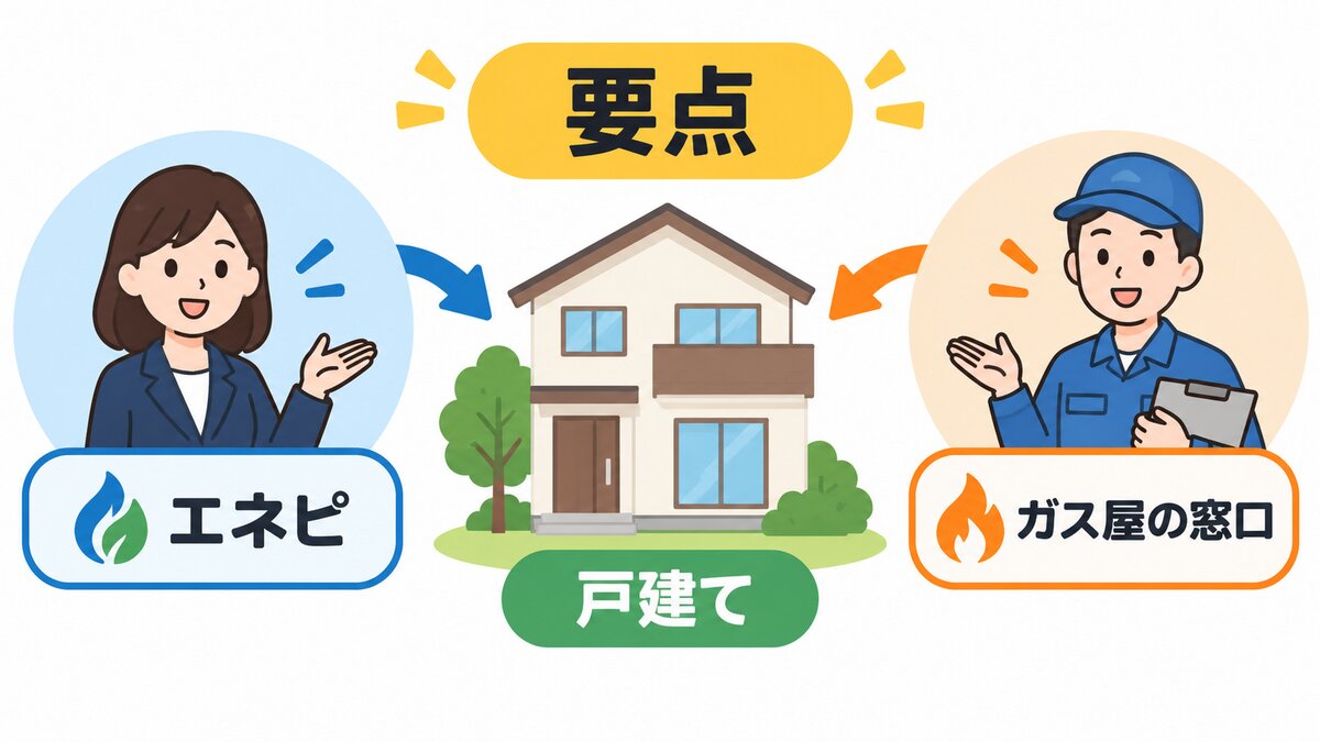 エネピとガス屋の窓口の保証条件の比較（期間・上限・申請）