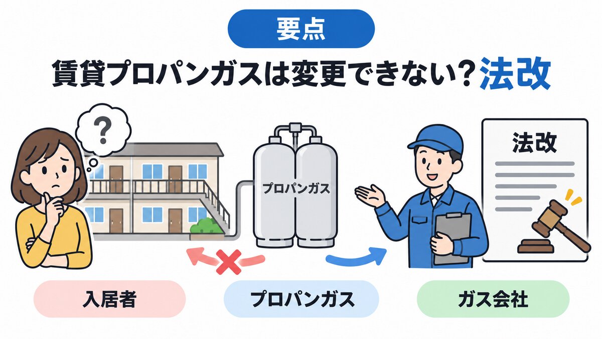 賃貸プロパンは入居者だけでは変更できない三点整理