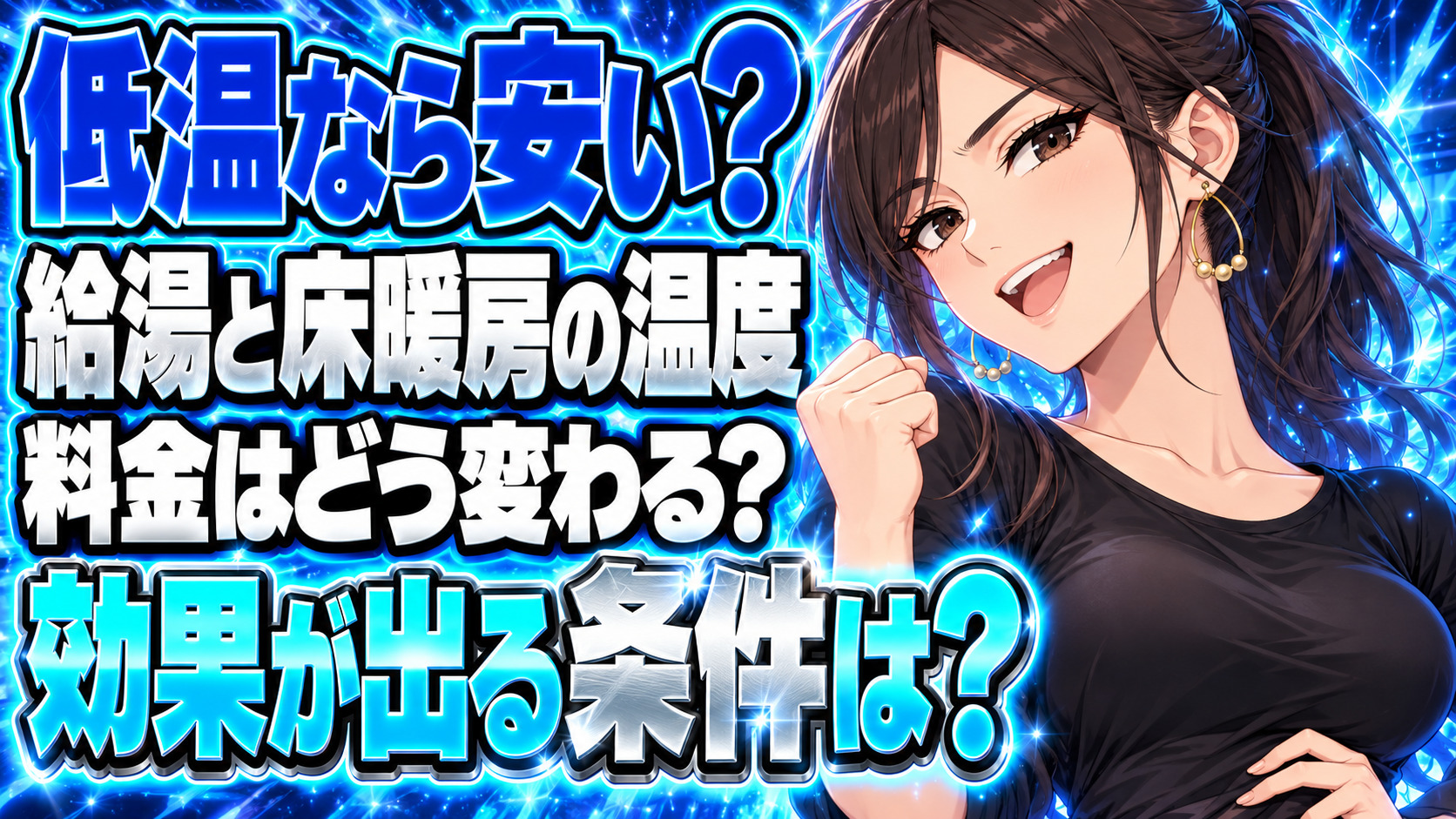 給湯器や床暖房の設定温度を低くするとガス代を節約できるか確認について説明する女性