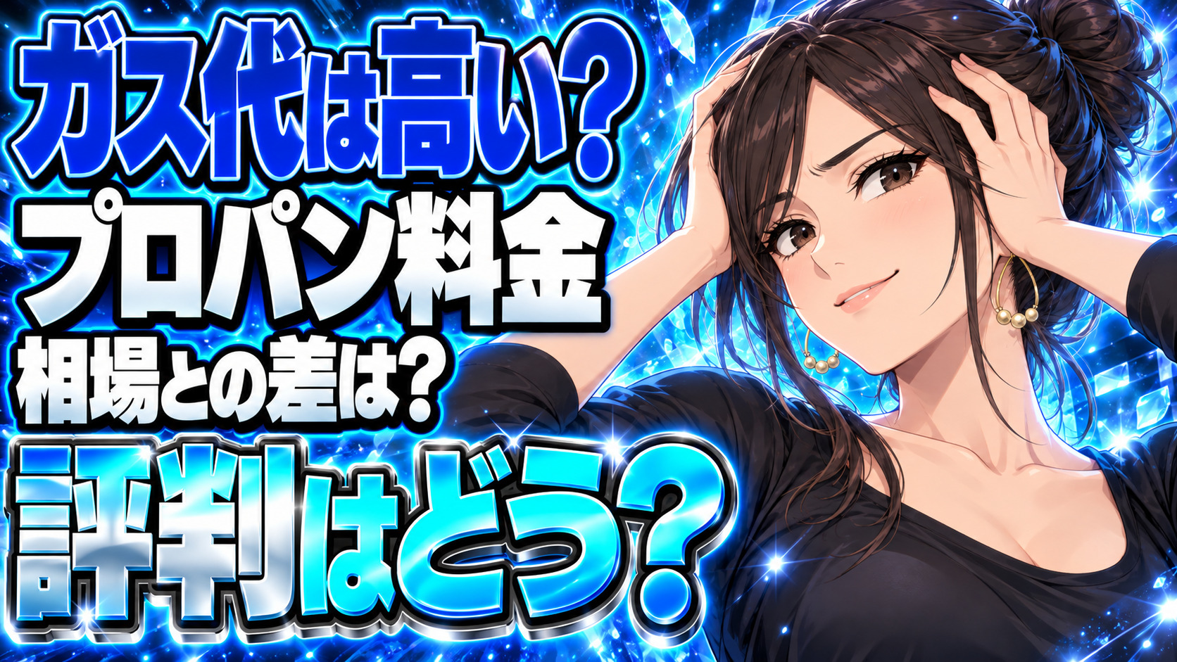 【三ッ輪産業】みつばちガスのプロパンは高い？料金や評判を調査について説明する女性