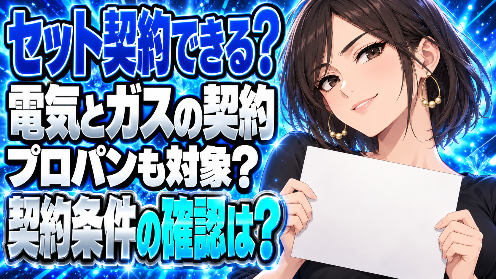 東京電力のガスをまとめるセットはプロパンガスも対象なのかチェックについて説明する女性