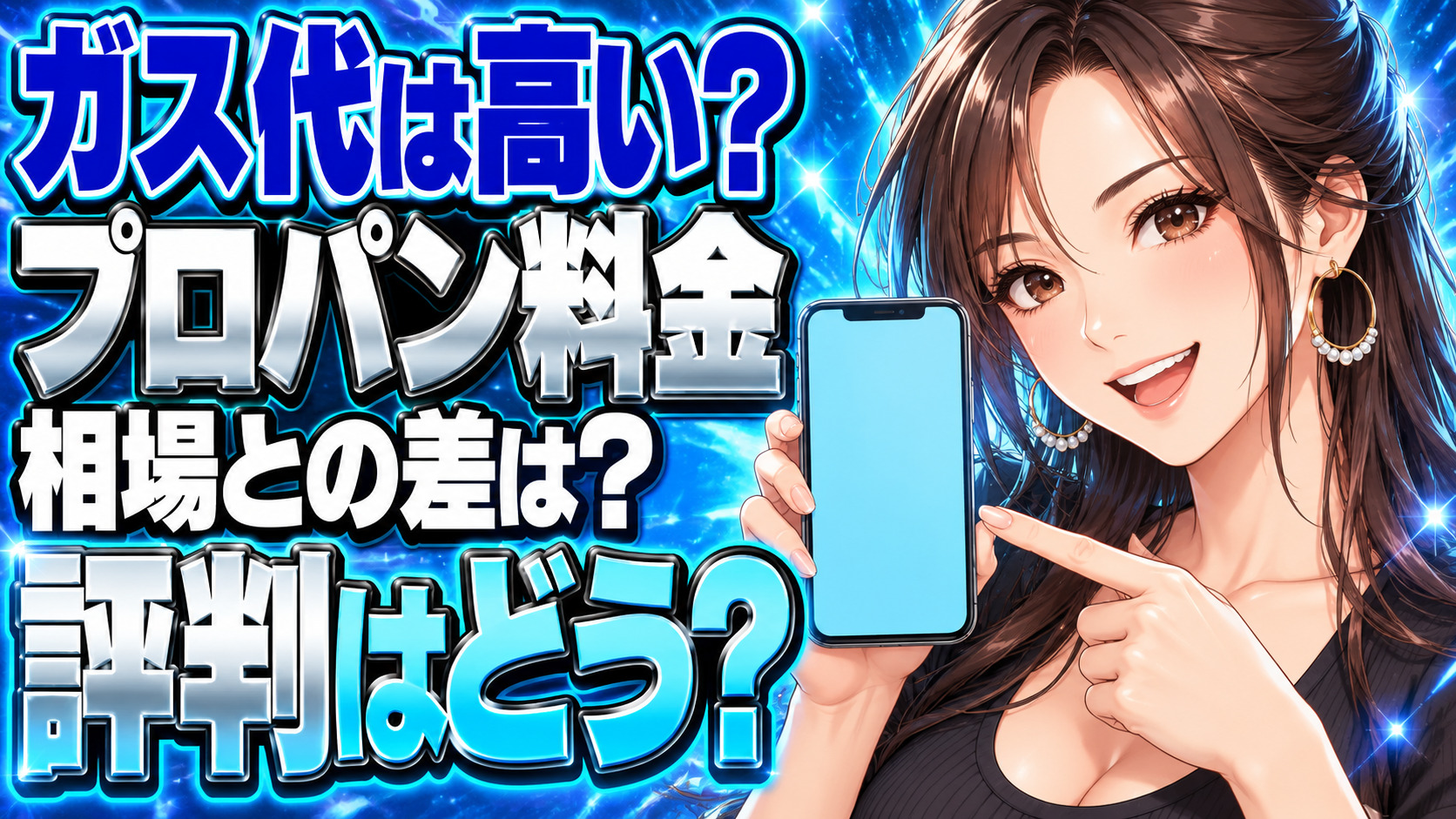 日東エネルギーの評判をチェック！プロパン(LP)ガス料金は高い？について説明する女性