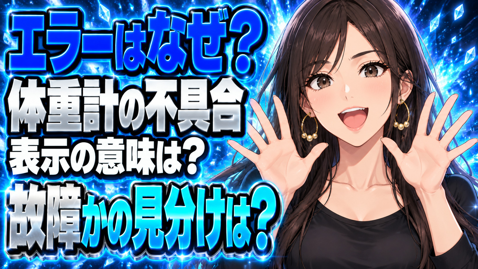 タニタ体重計のエラー「Lo」が出たら？について説明する女性