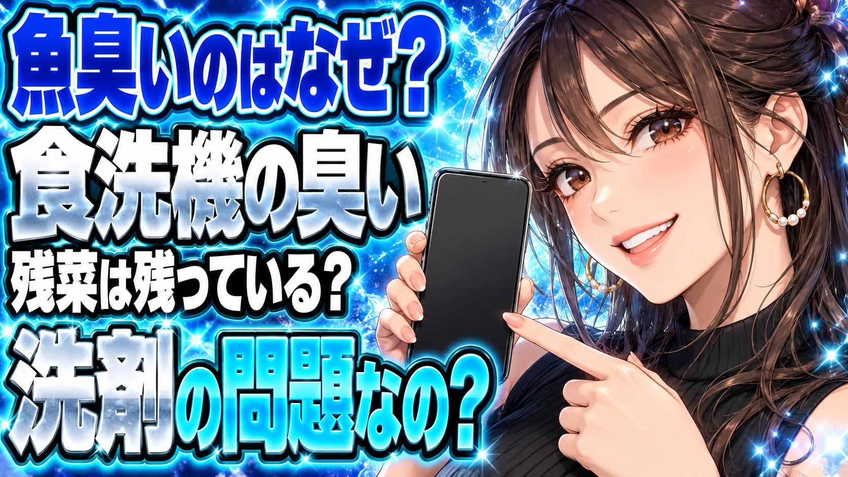 食洗機が魚臭い？洗剤を買う前に、残菜フィルターを毎回洗うべき？について説明する女性