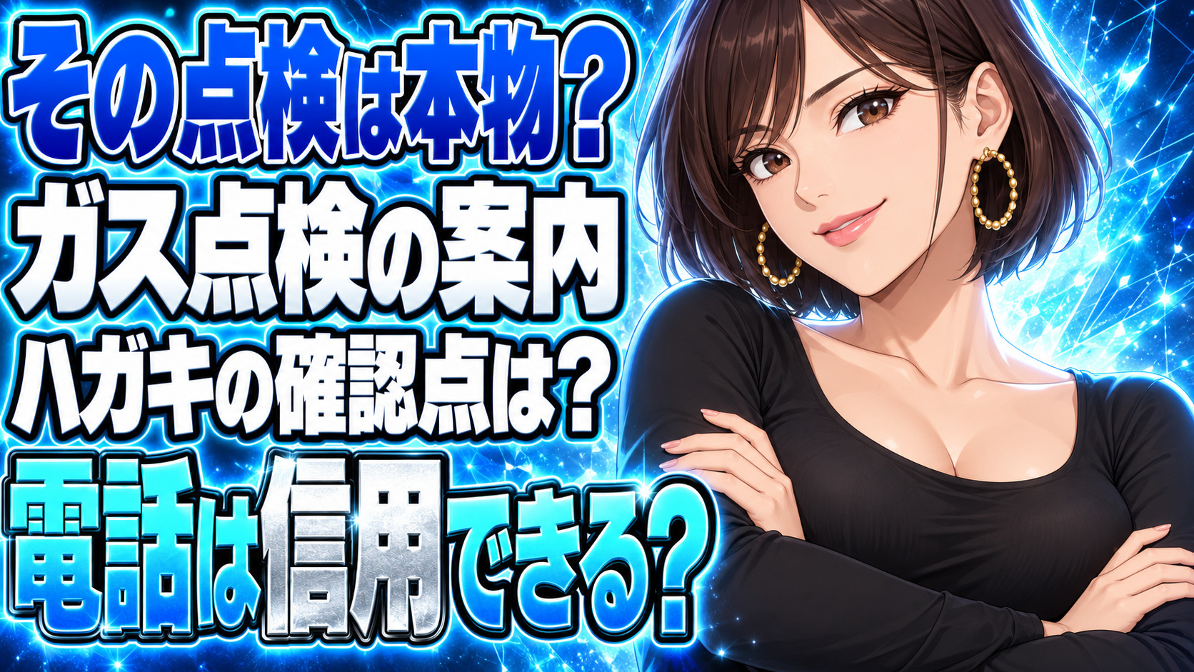 ガス点検のハガキは本物？「無料で点検」の電話とどう見分ける？について説明する女性