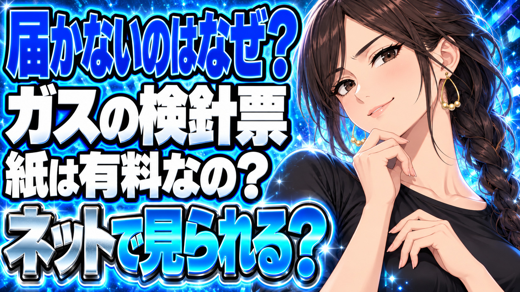 プロパンガスの検針票が届かない？紙の有料化とWeb明細について説明する女性