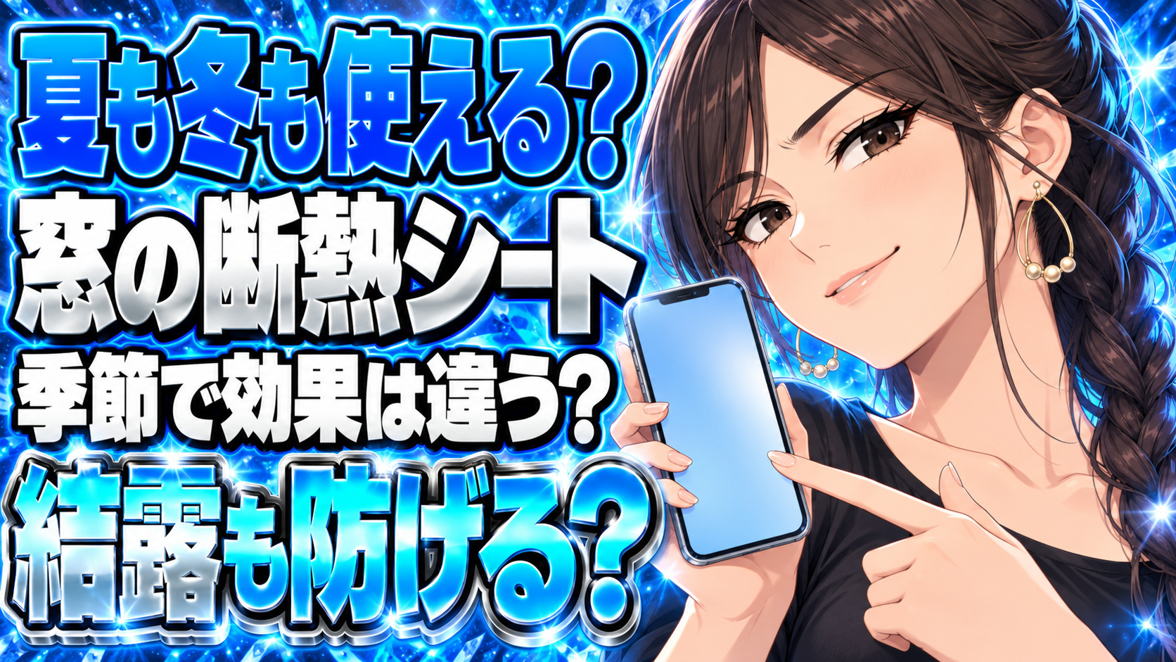 窓に貼る断熱シートの夏と冬の効果をチェック！結露も防止できる？について説明する女性