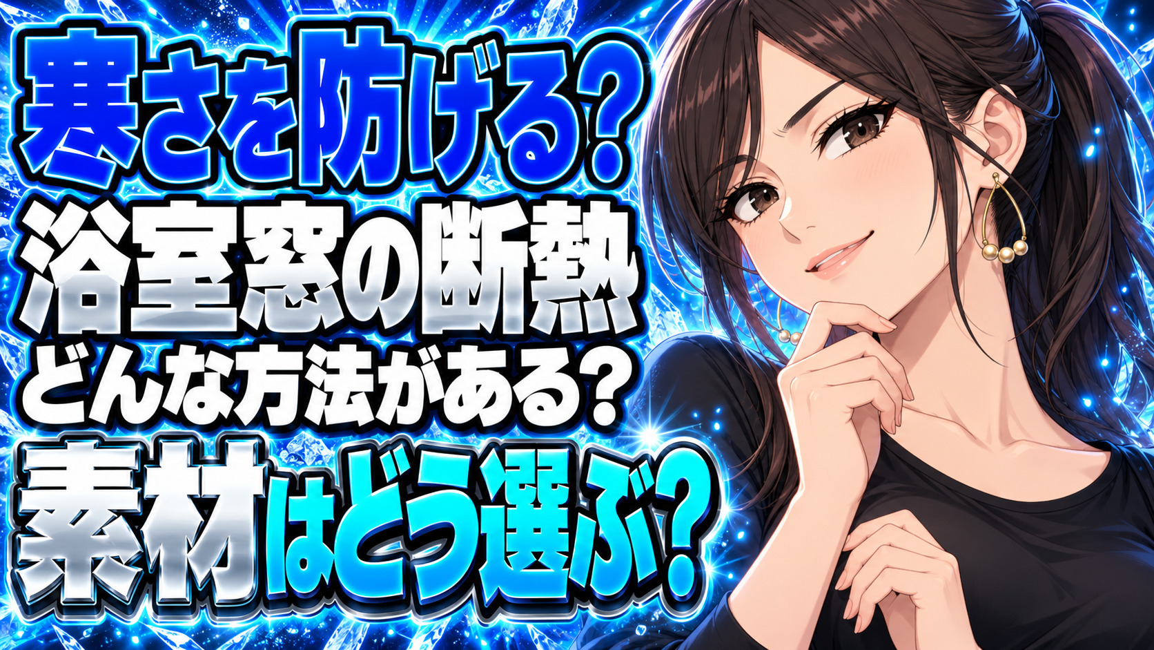お風呂の寒さ対策！浴室の窓を断熱するおすすめの方法を解説！について説明する女性