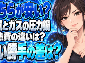 電気とガスの圧力鍋を比較！電気代など節約できるのはどっち？について説明する女性