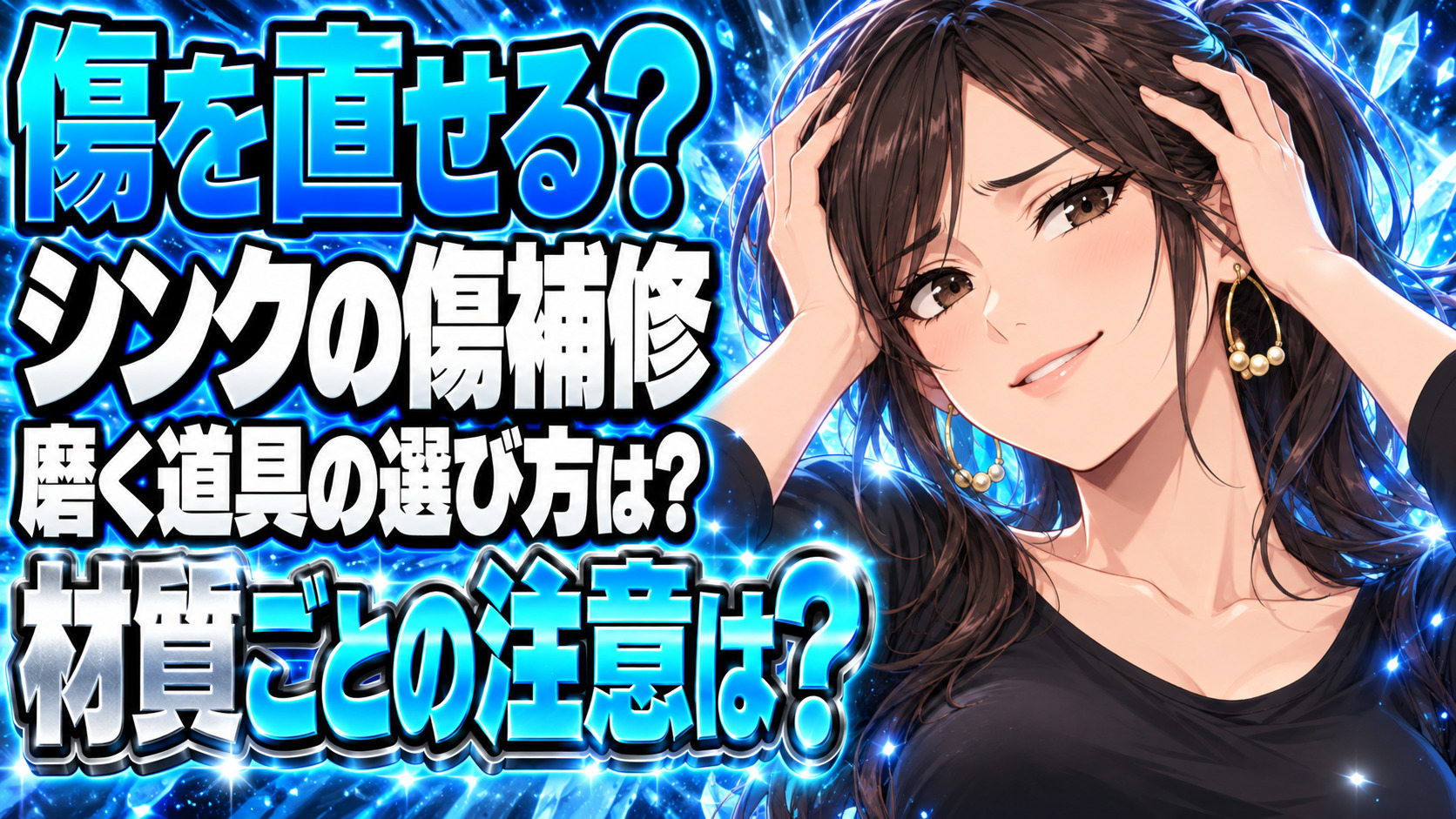 傷だらけのシンクを主婦がピカピカにする方法をわかりやすく解説について説明する女性