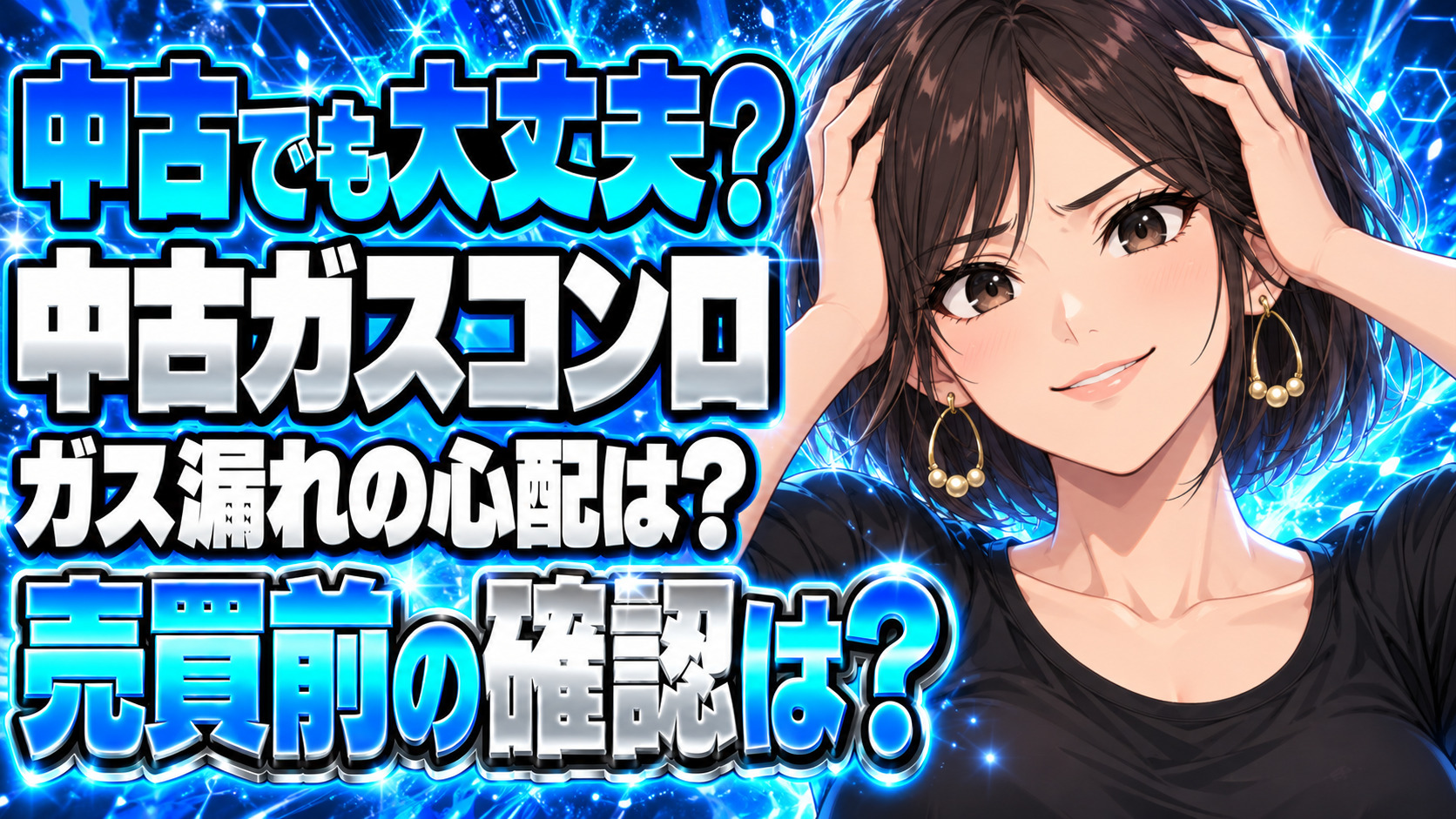 プロパンガスのコンロの中古売買は危険？ガス漏れの心配をチェックについて説明する女性