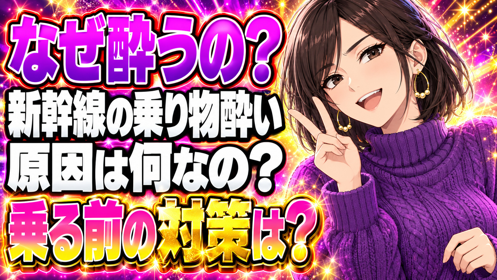 新幹線で酔わない方法や対策をチェック！その原因とは？