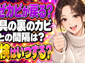 家具の裏のカビ、拭いても戻る？壁5cmあけて月1回裏を見る
